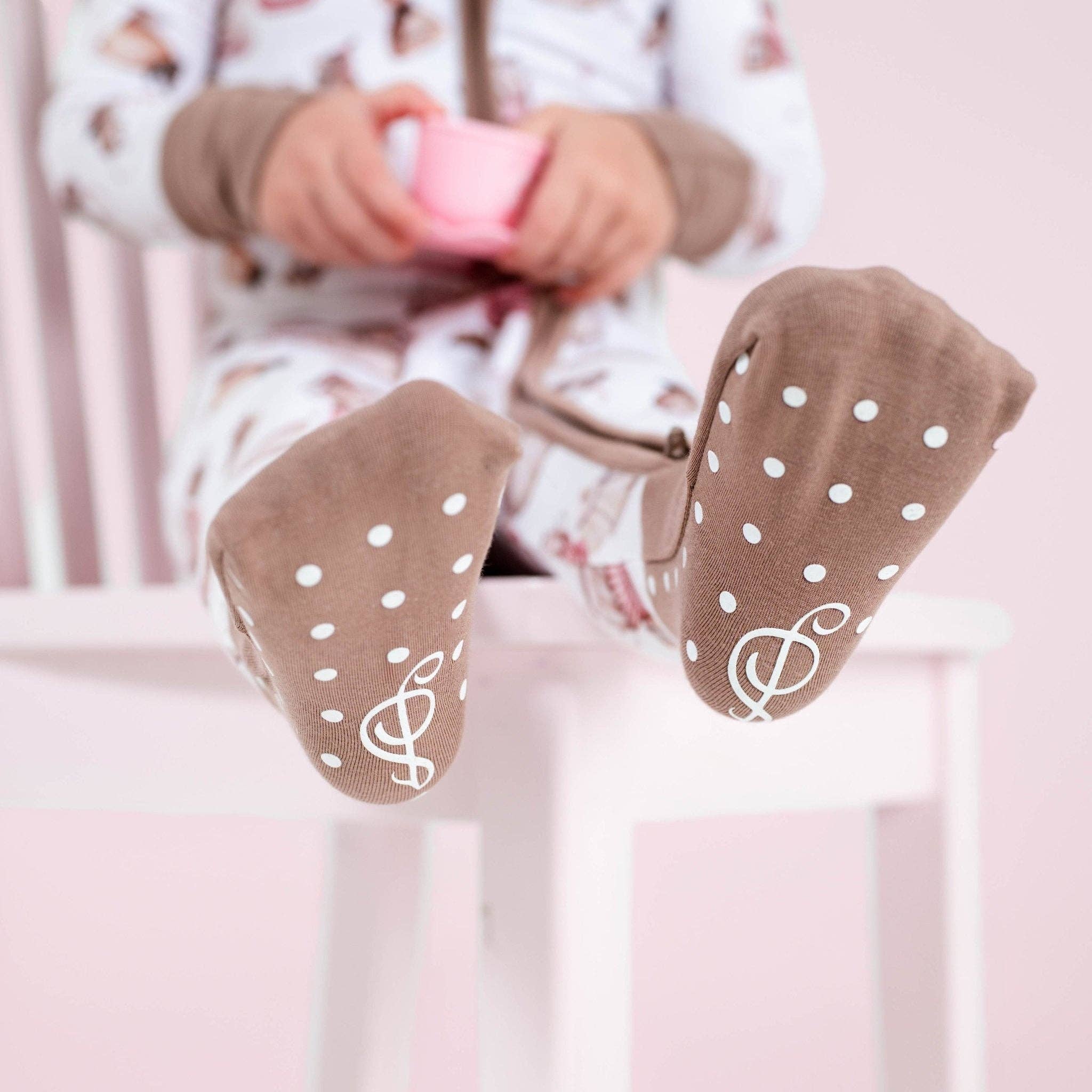 Tiny Tea Time Baby Bamboo Zipper Romper