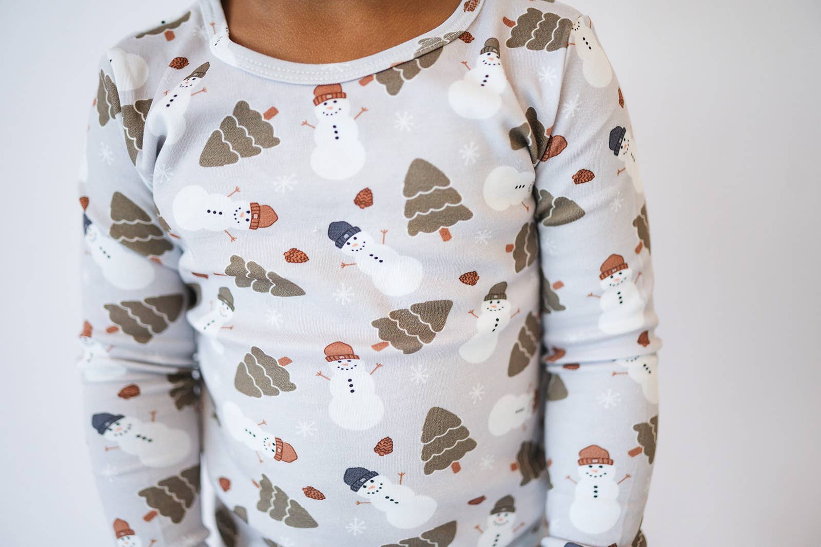 Organic Cotton Baby Toddler Winter Holiday Snowman Pajamas