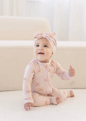 Bows | Bamboo Zip Pajamas