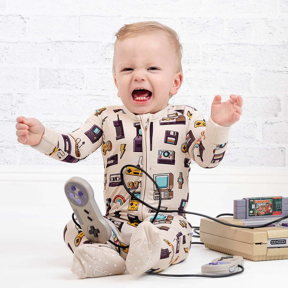 90's Retro Romper Bamboo