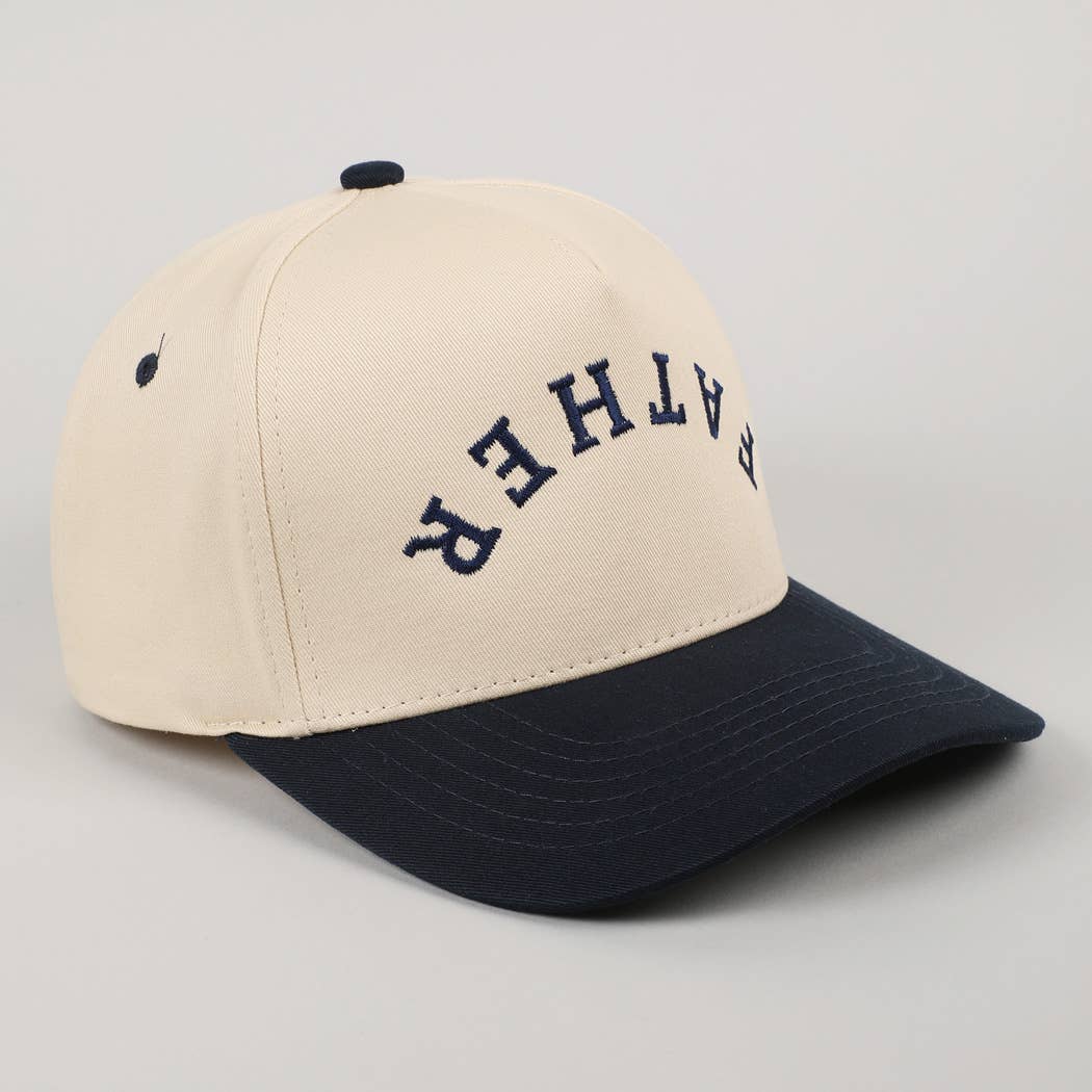 FATHER Upside Down Embroidery Two-Tone Cap