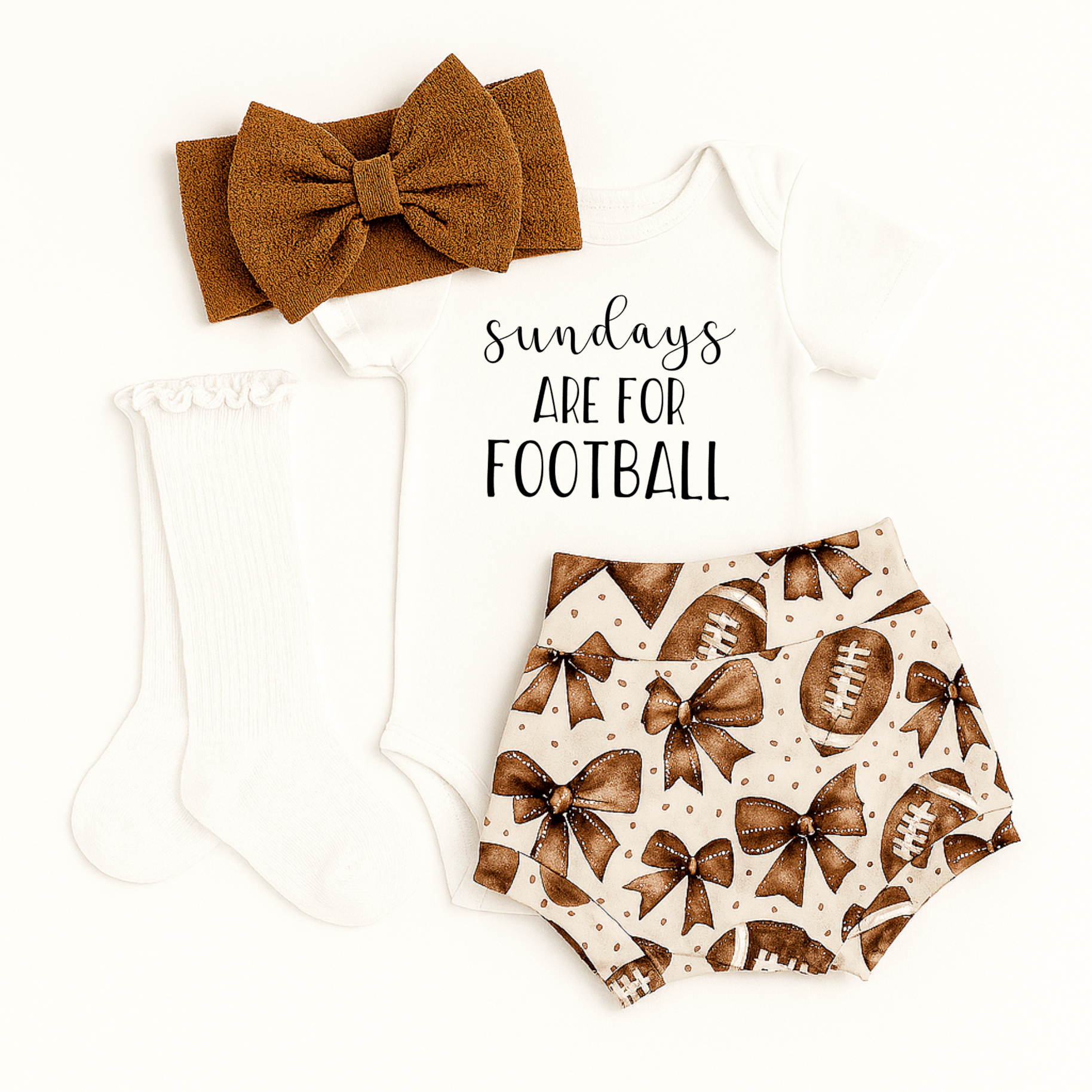Sundays are for Football Baby Bummie Set