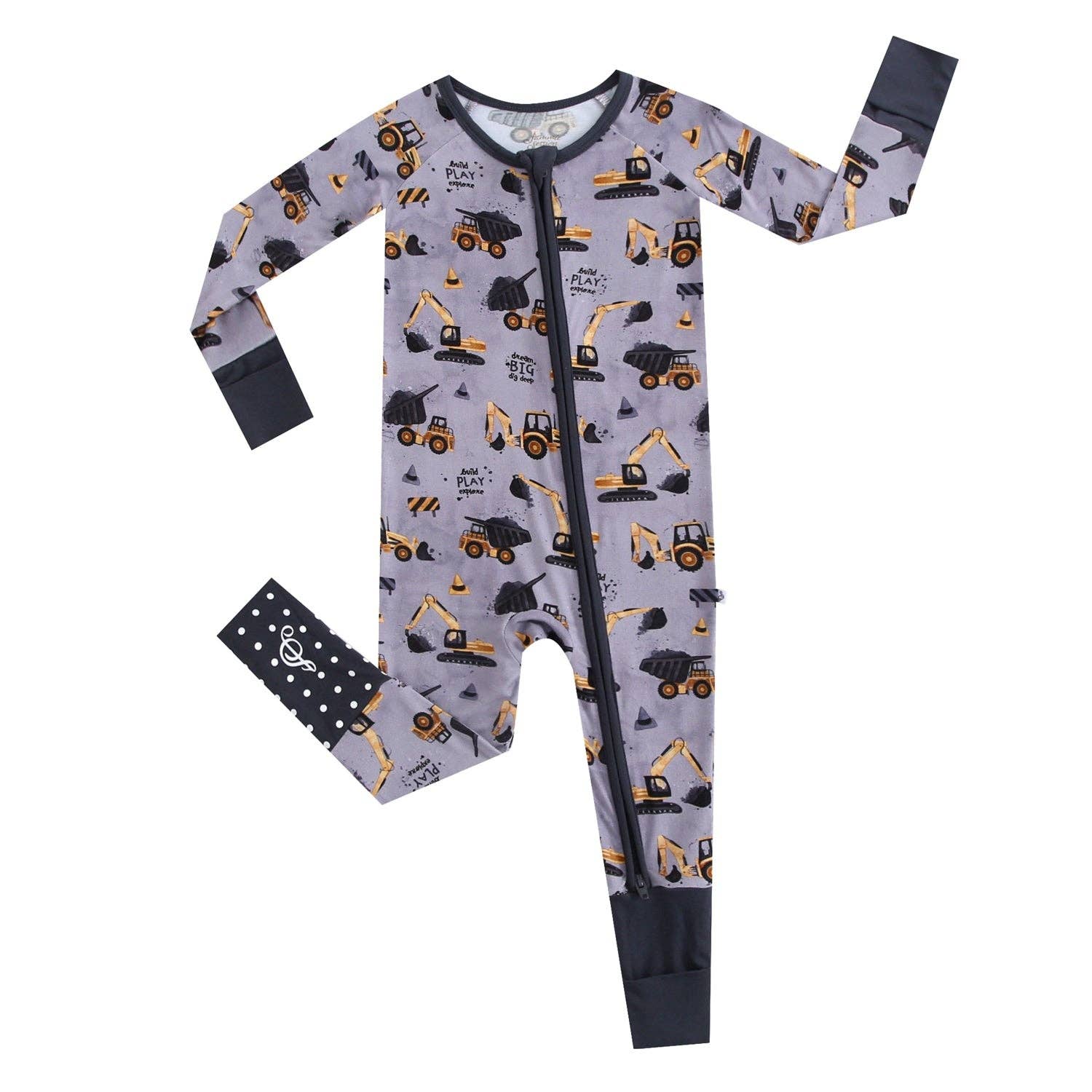 Snooze Crew Romper, construction  bamboo baby romper.