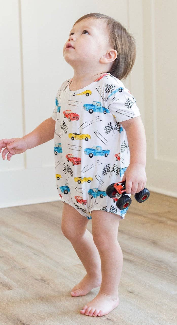 Cruisin Cars Bubble Bamboo Romper