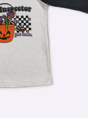 Candy Inspector Boy Raglan Halloween