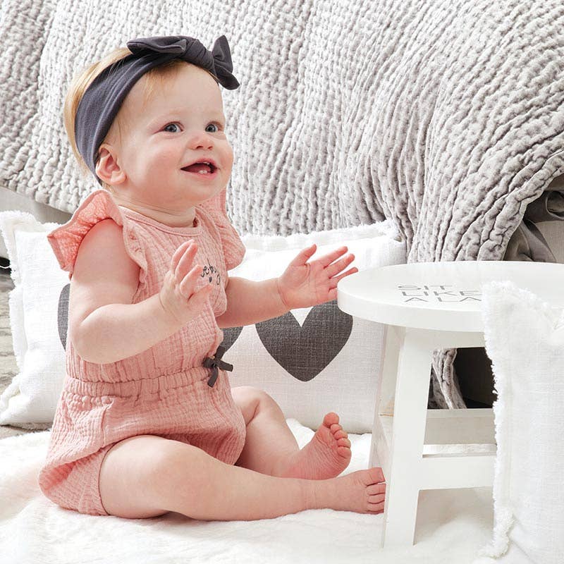 Ruffle Romper - Love Bug