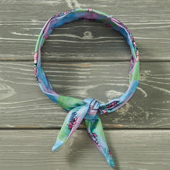 Flowery Flamingo -Tie Headband