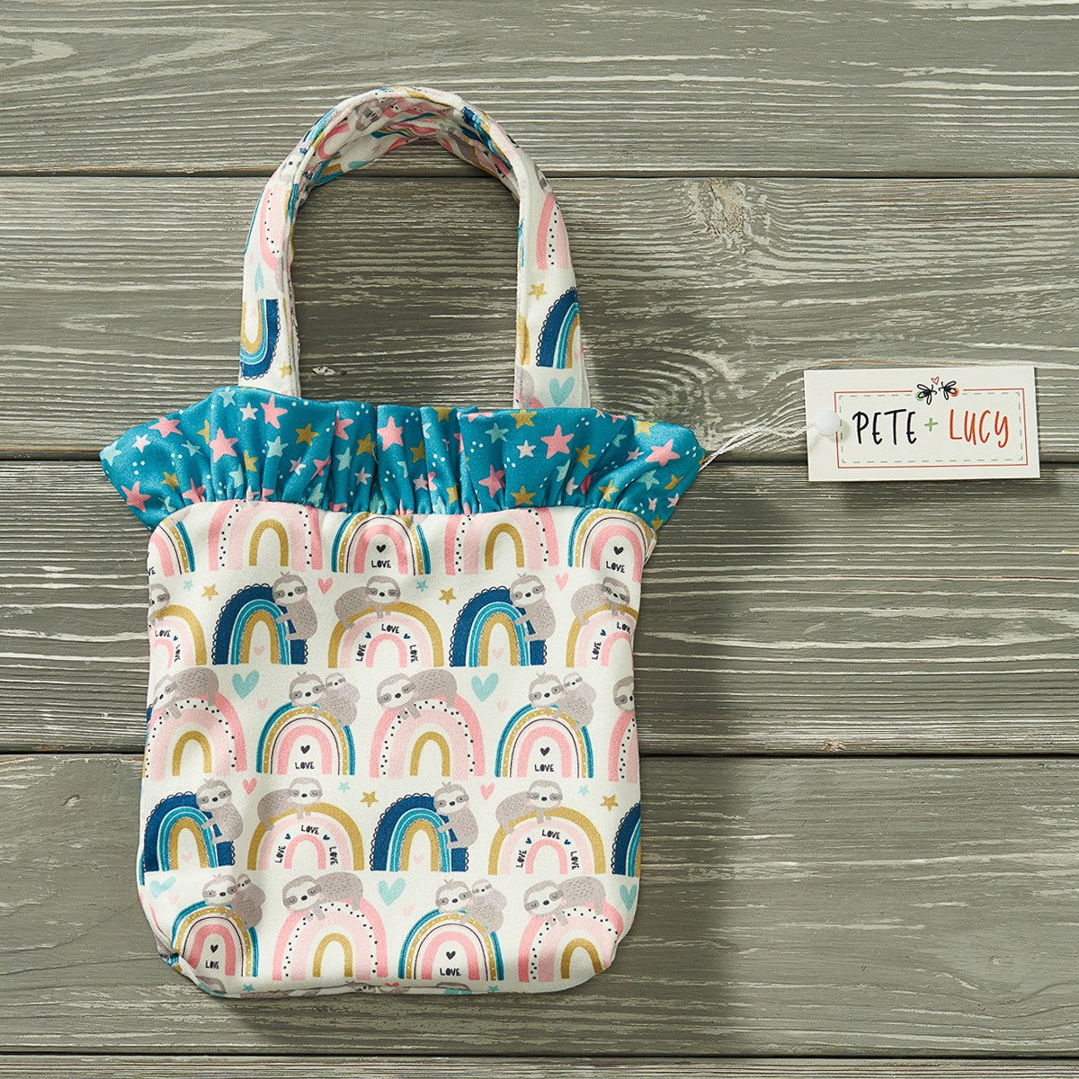 Rainbow Sloth-Bucket Purse Girl Boutique Kids – 2 Apples and A Peach ...