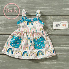 Rainbow Sloth- Dolly Dress