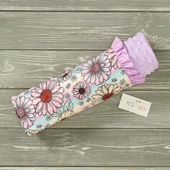 Summer Floral -Girl Minky Blanket